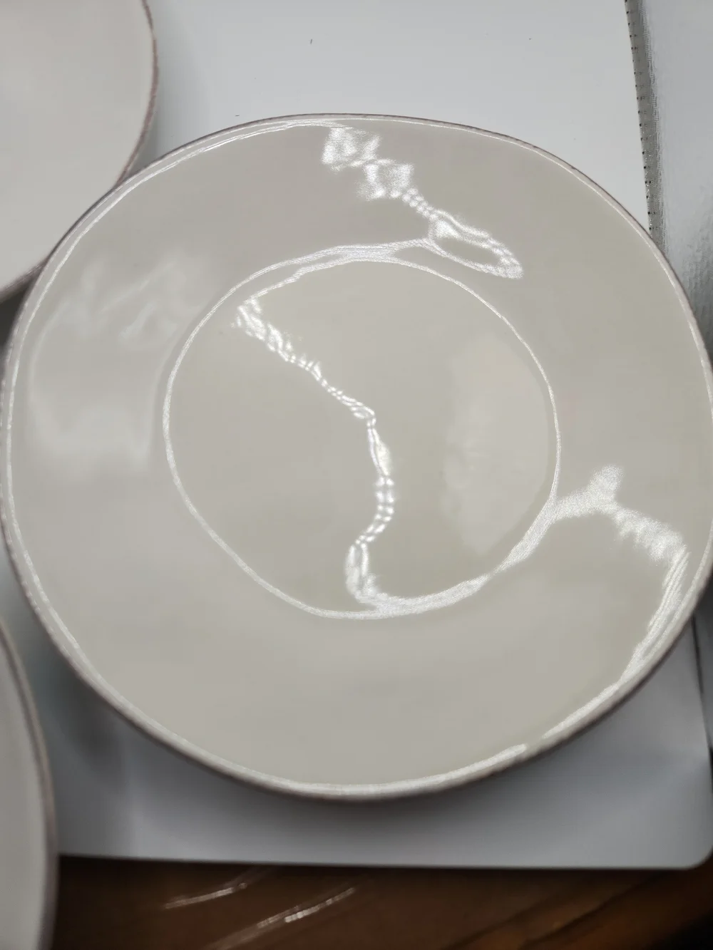 Crate & Barrel Marin White Appetizer Plate